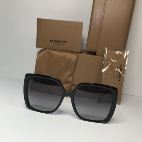 💯 Originl Burberry Luna Gray Gradient Square Ladies Sunglasses BE4332F 30018G - Picture 8 of 17